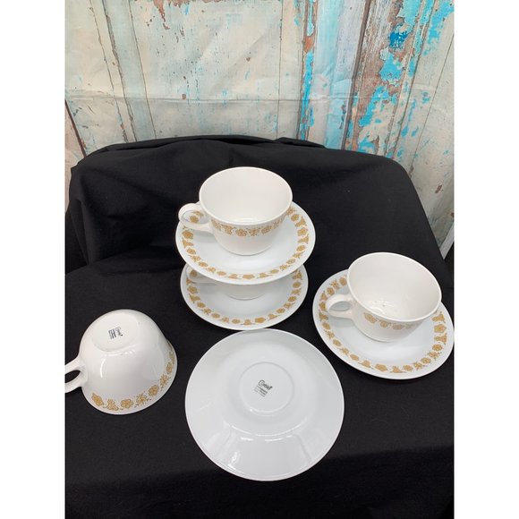 Corelle Butterfly Cup and Saucer Set of 4 - Picture 4 of 4